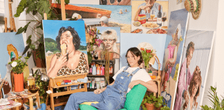 La pintora Marta De la Fuente inaugura su nueva exposición “Anís y Chinchón” junto con Levi’s®