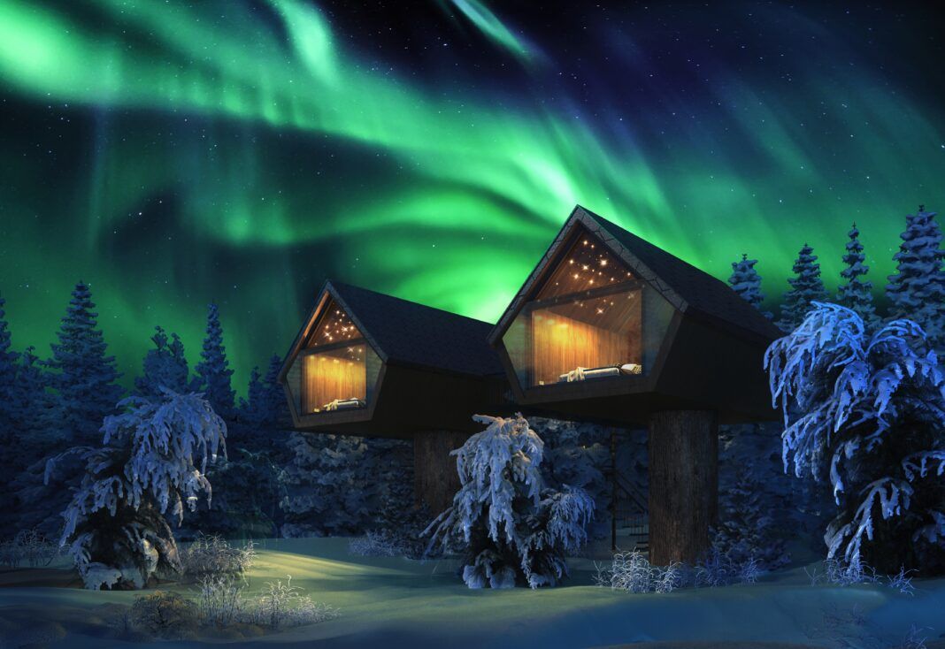 Aito Resort_Aurora Treehouse outside AR