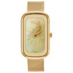 RELOJ ACERO IP DORADO ESFERA NACAR MESH