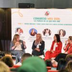 Panel 4, María Jiménez moderando a Esther Herranz, Remedios Sánchez, Pilar Montero y Marisol Baixauli, II Congreso MEG © DRL – Infante Studio